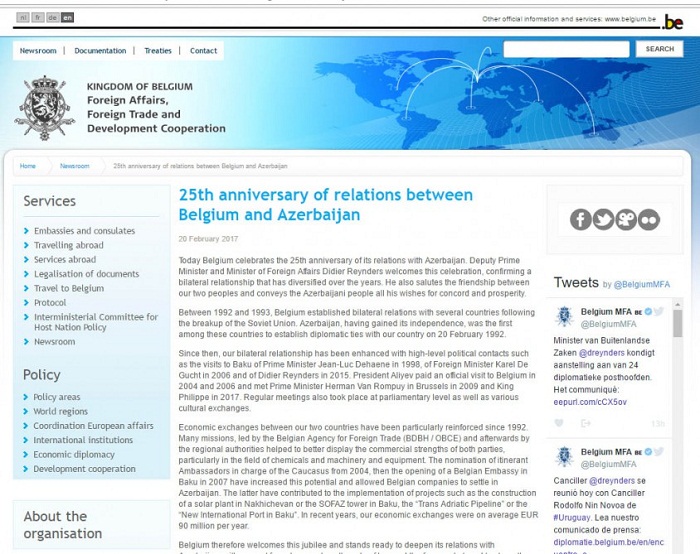 Belgium stands ready to deepen its relations with Azerbaijan 